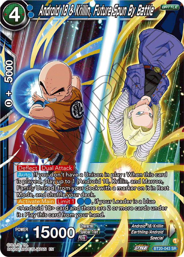 Zenkai Series Power Absorbed BT20-043 Android 18 & Krillin, Future Spun By Battle