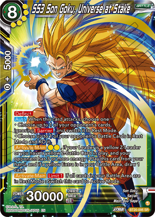 Zenkai Series Power Absorbed BT20-095 SS3 Son Goku, Universe at Stake