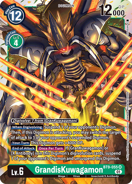 Booster X Record BT9 - 055 GrandisKuwagamon