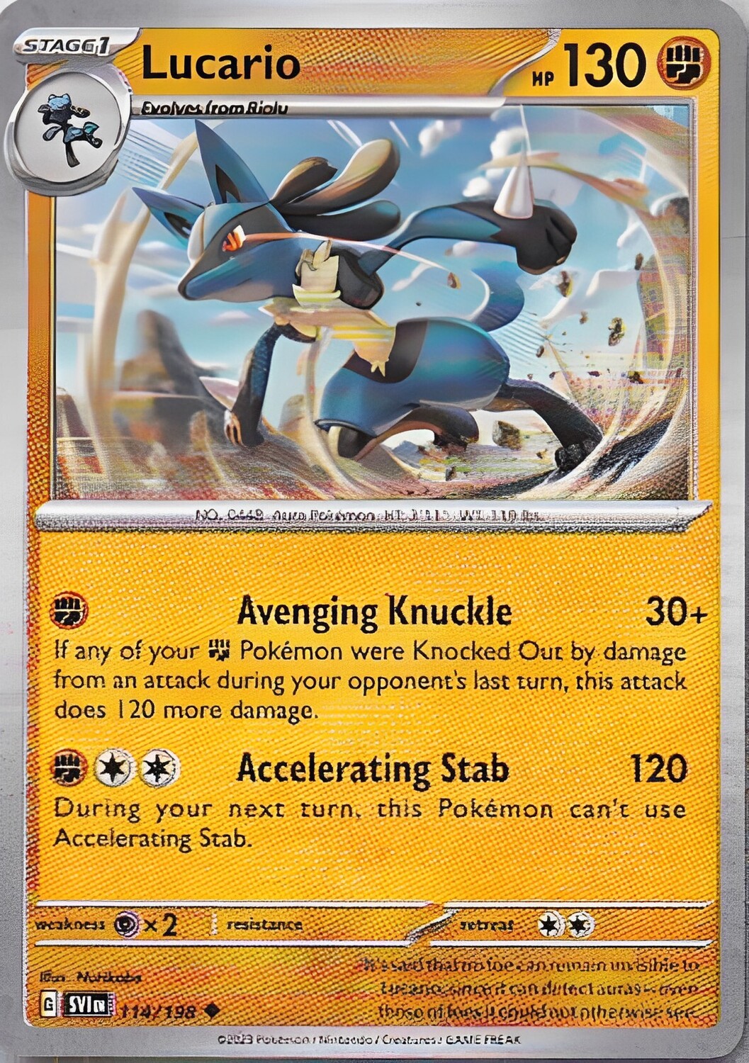 Scarlet & Violet Base Set 114/198 Lucario