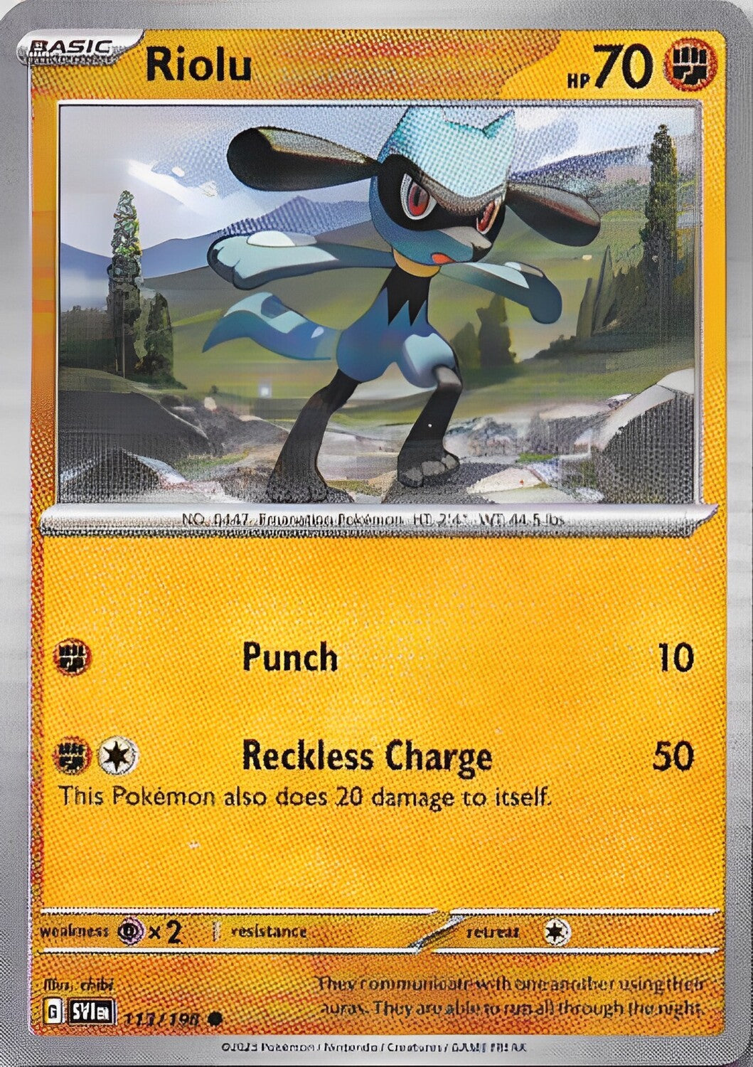 Scarlet & Violet Base Set 113/198 Riolu