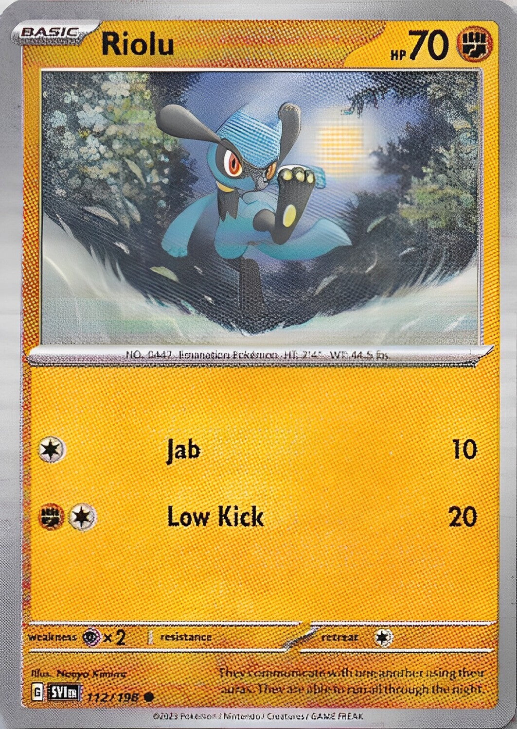 Scarlet & Violet Base Set 112/198 Riolu