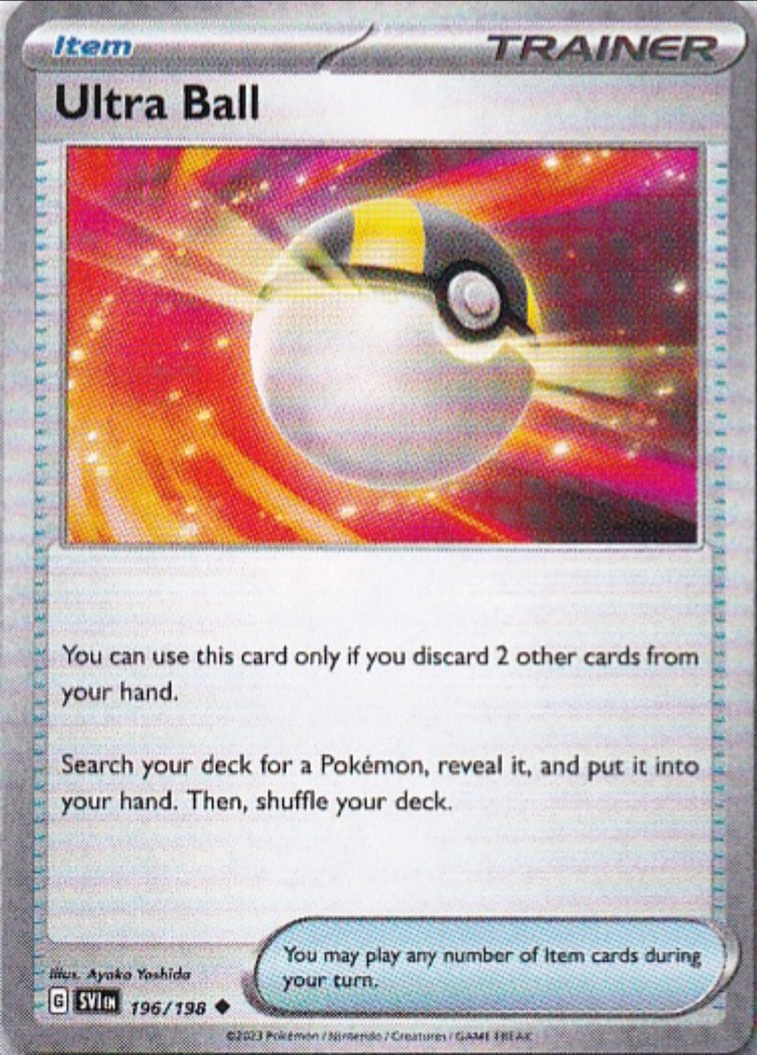 Scarlet & Violet Base Set 196/198 Ultra Ball