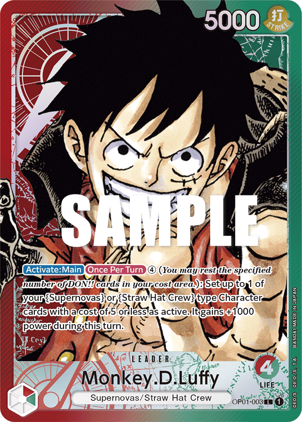 OP01-003 | L | LEADER Monkey.D.Luffy Alternate art