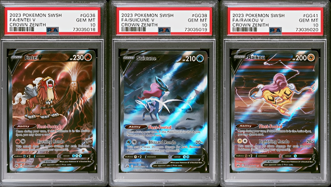 Pokemon Sword and Shield Crown Zenith - Entei / Suicune / Raikou PSA 10 Bundle SEQUENTIAL