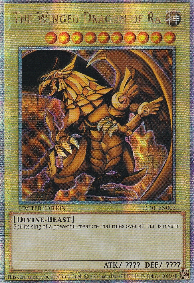 The Winged Dragon Of Ra LC01-EN003 Quarter Century Secret Rare