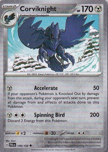 Scarlet & Violet Paldea Evolved 148/193 Corviknight