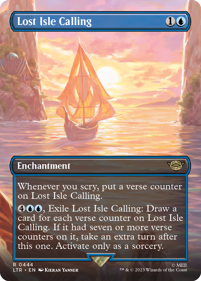 MTG Lord Of The Rings 0444 Lost Isle Calling (Borderless Art)