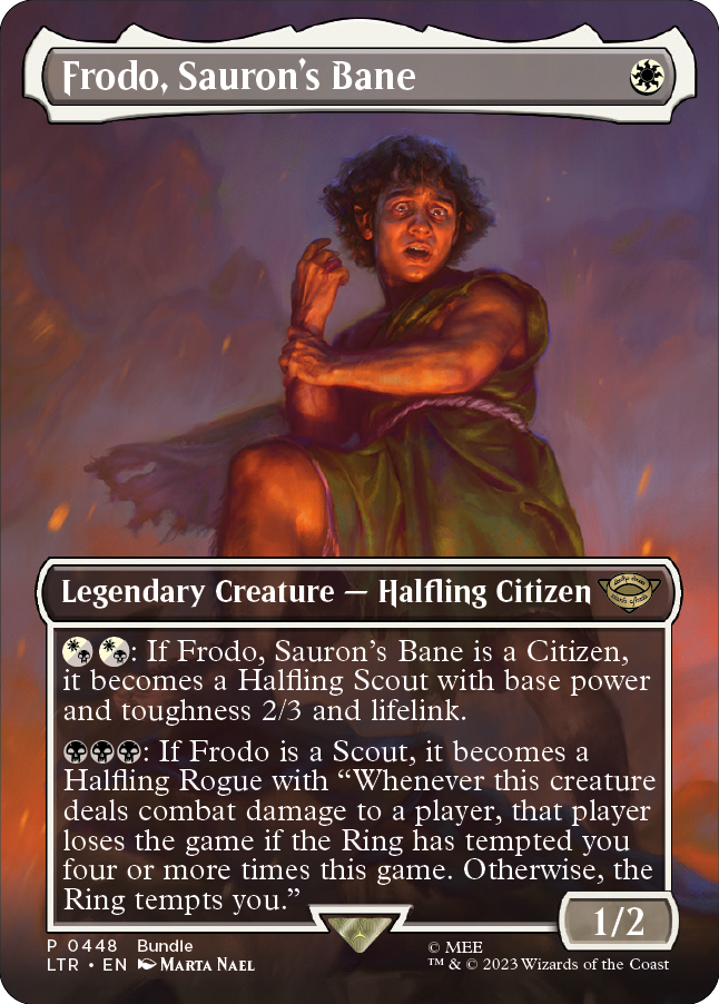 MTG Lord Of The Rings 0448 Frodo, Sauron's Bane (Borderless Art)