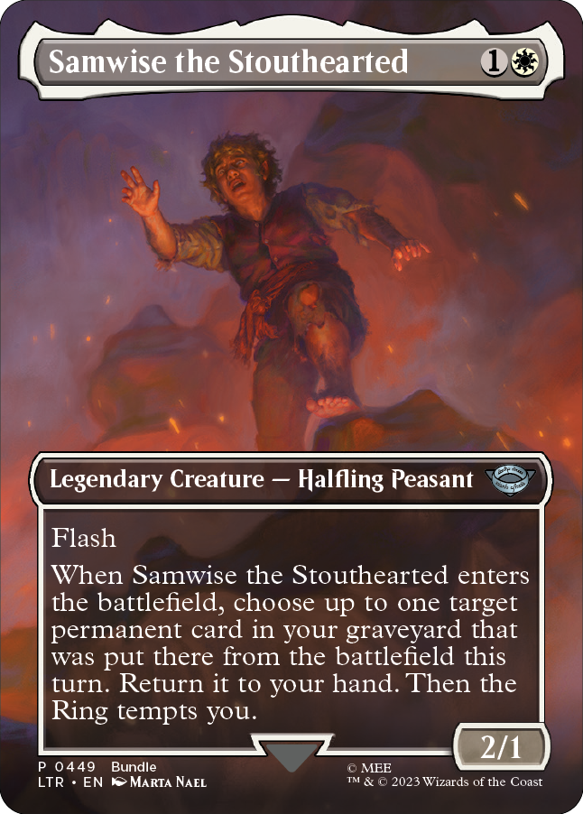 MTG Lord Of The Rings 0449 Samwise the Stouthearted (Borderless Art Foil)