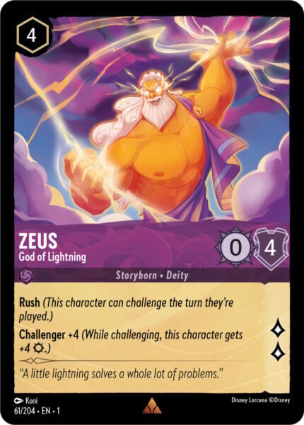 Disney Lorcana The First Chapter 061/204 ZEUS God Of Lightning