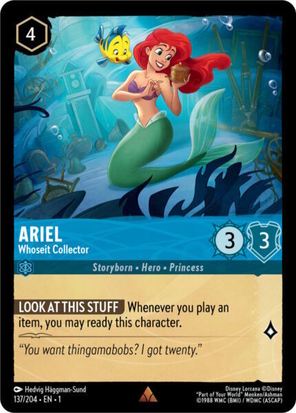 Disney Lorcana The First Chapter 137/204 ARIEL Whoseit Collector