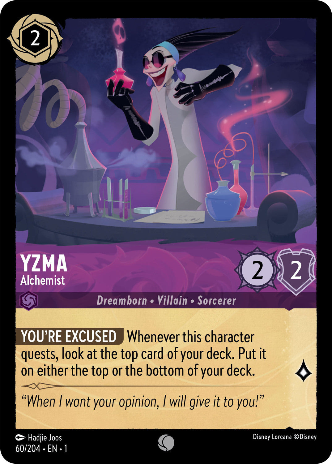 Disney Lorcana The First Chapter 060/204 YZMA Alchemist Foil