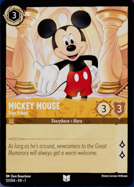 Disney Lorcana The First Chapter 012/204 MICKEY MOUSE True Friend