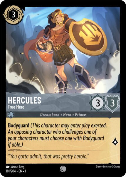 Disney Lorcana The First Chapter 181/204 HERCULES True Hero Foil