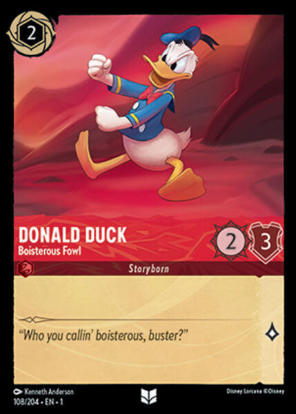 Disney Lorcana The First Chapter 108/204 DONALD DUCK Boisterous Fowl