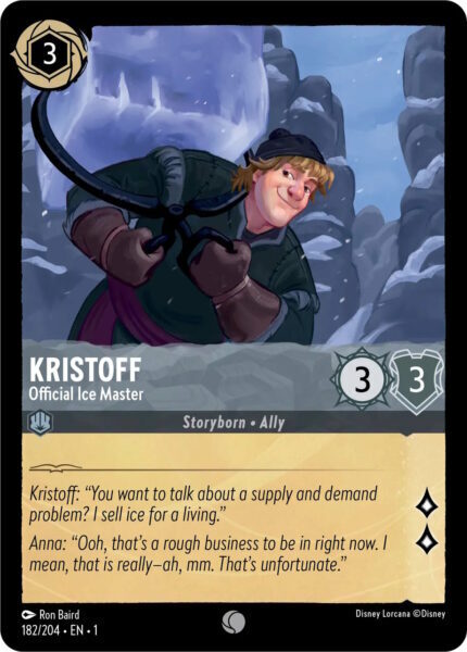 Disney Lorcana The First Chapter 182/204 KRISTOFF Official Ice Master Foil