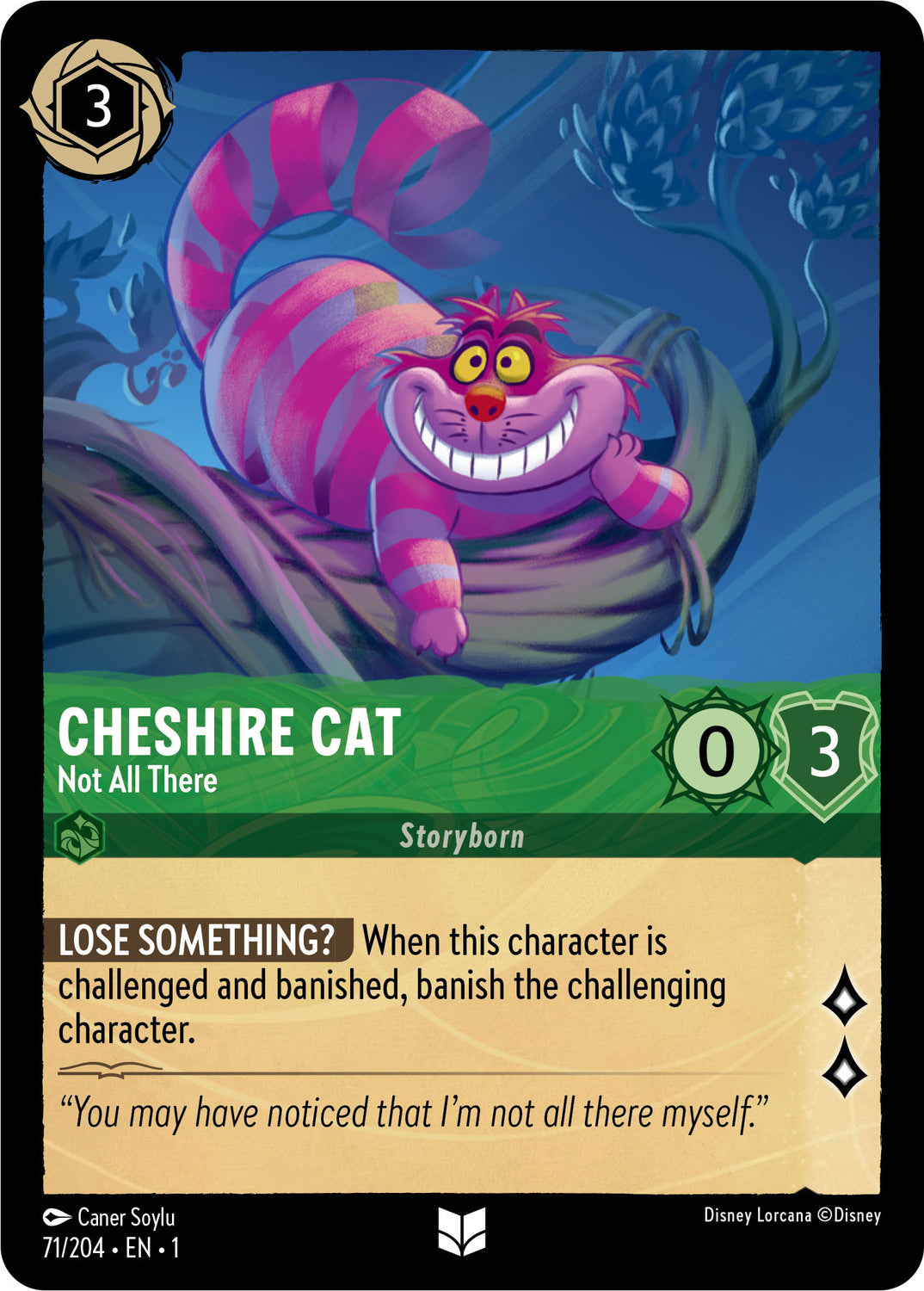 Disney Lorcana The First Chapter 071/204 CHESHIRE CAT Not All There