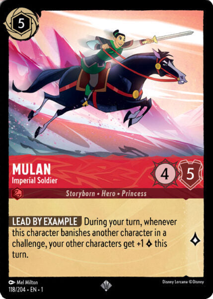 Disney Lorcana The First Chapter 118/204 MULAN Imperial Soldier Foil