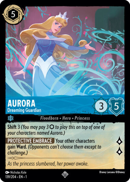 Disney Lorcana The First Chapter 139/204 AURORA Dreaming Guardian Foil