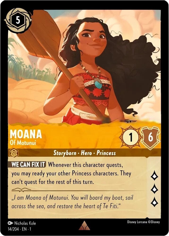 Disney Lorcana The First Chapter 014/204 MOANA Of Motunui