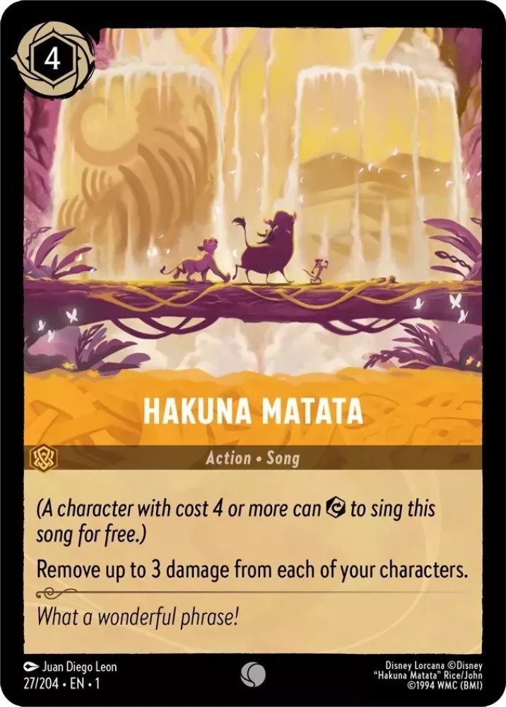 Disney Lorcana The First Chapter 027/204 HAKUNA MATATA Foil