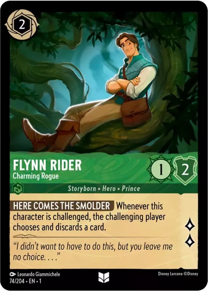 Disney Lorcana The First Chapter 074/204 FLYNN RIDER Charming Rogue Foil