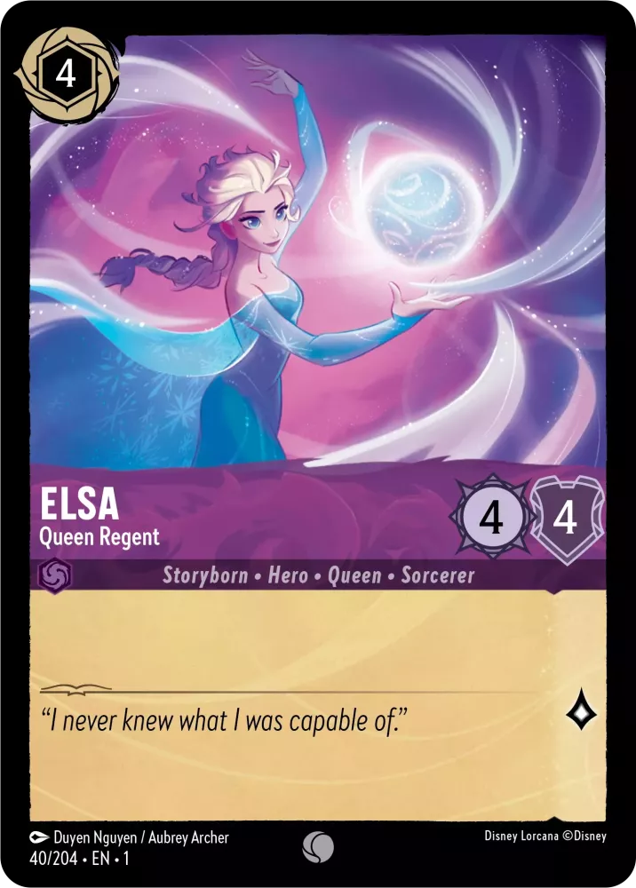 Disney Lorcana The First Chapter 040/204 ELSA Queen Regent Foil