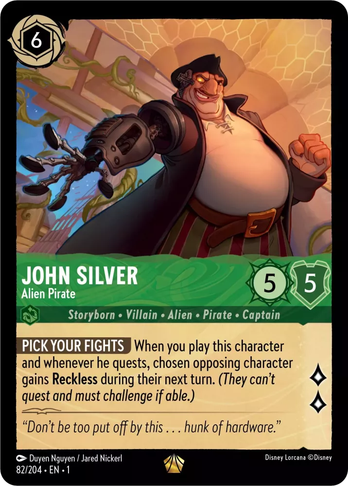 Disney Lorcana The First Chapter 082/204 JOHN SILVER Alien Pirate