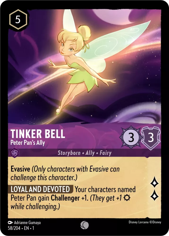 Disney Lorcana The First Chapter 058/204 TINKER BELL Peter Pan's Ally