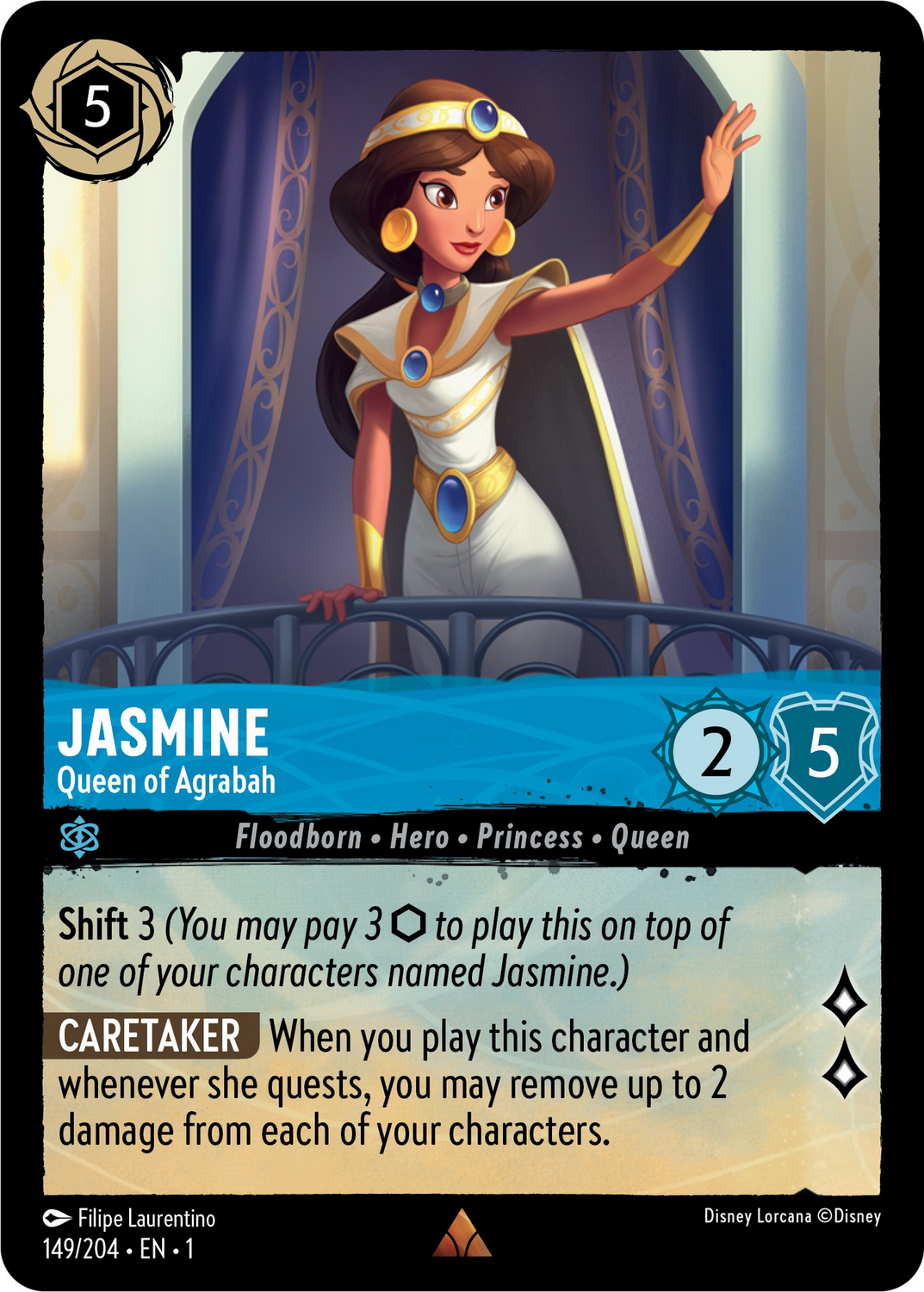 Disney Lorcana The First Chapter 149/204 JASMINE Queen Of Agrabah Foil