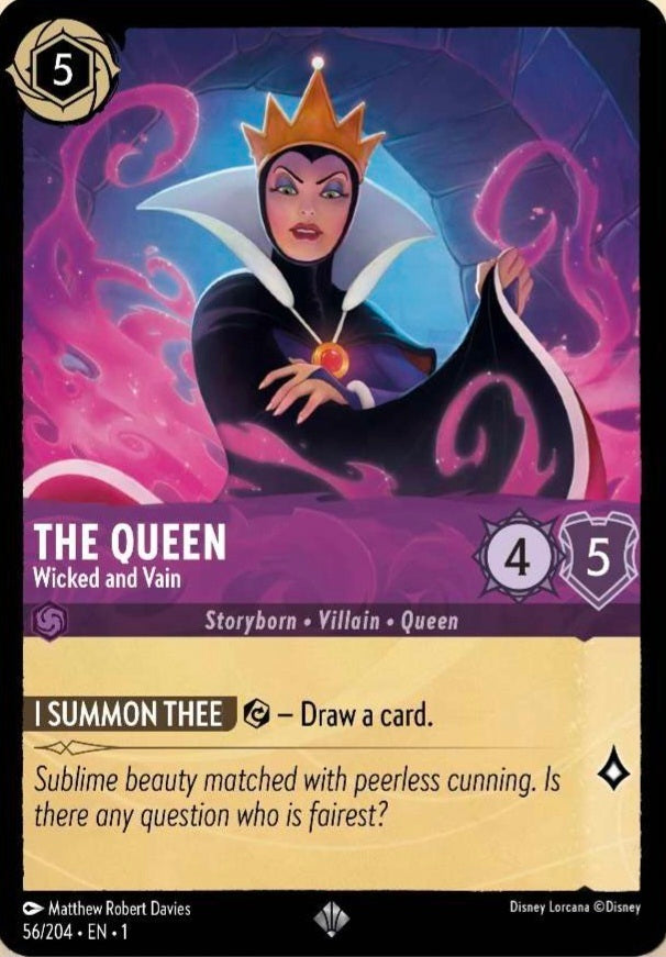 Disney Lorcana The First Chapter 056/204 THE QUEEN Wicked And Vain Foil