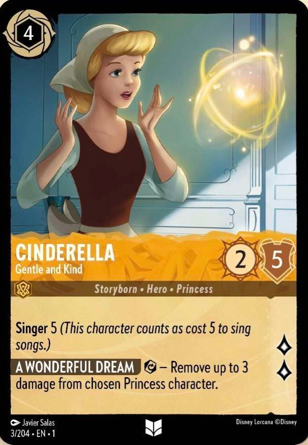 Disney Lorcana The First Chapter 003/204 CINDERELLA Gentle And Kind