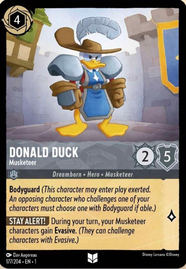 Disney Lorcana The First Chapter 177/204 DONALD DUCK Musketeer