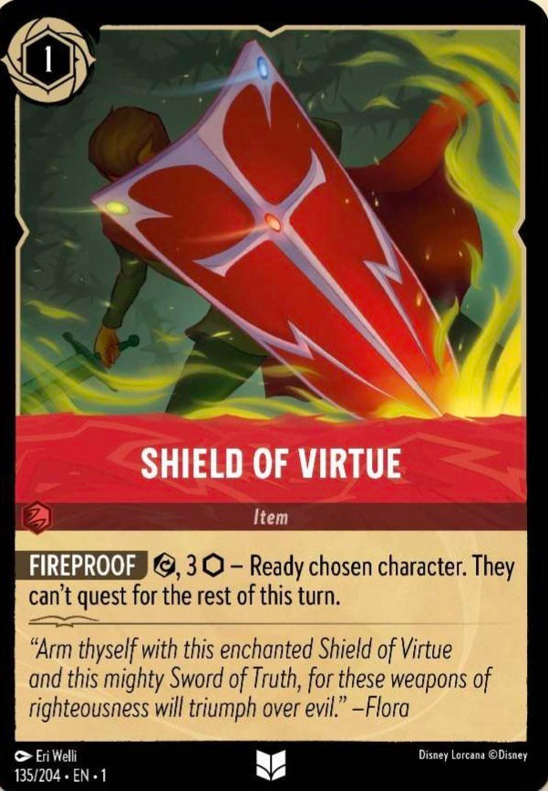 Disney Lorcana The First Chapter 135/204 SHIELD OF VIRTUE Foil