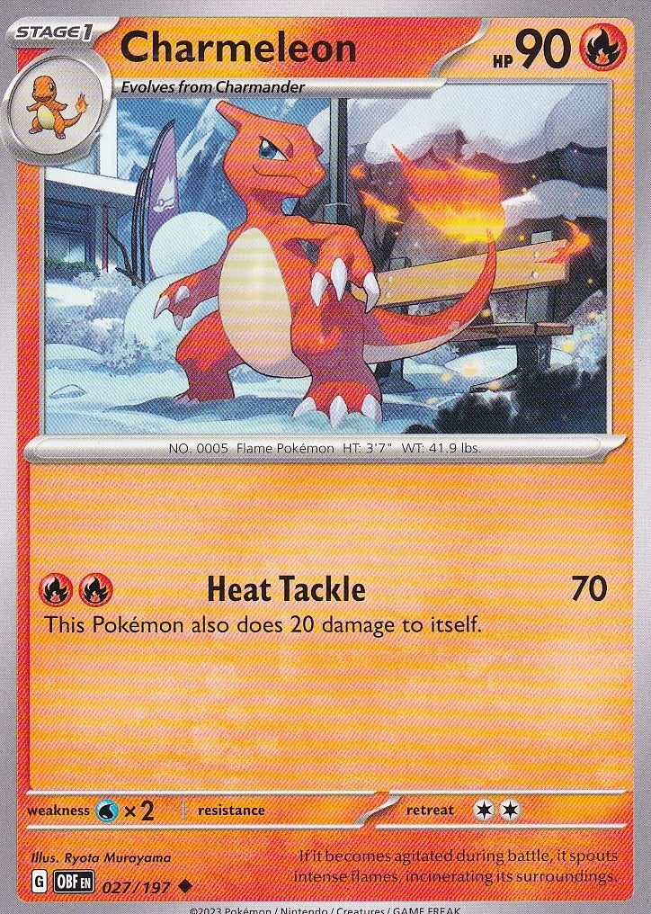 Scarlet & Violet Obsidian Flames 027/197 Charmeleon