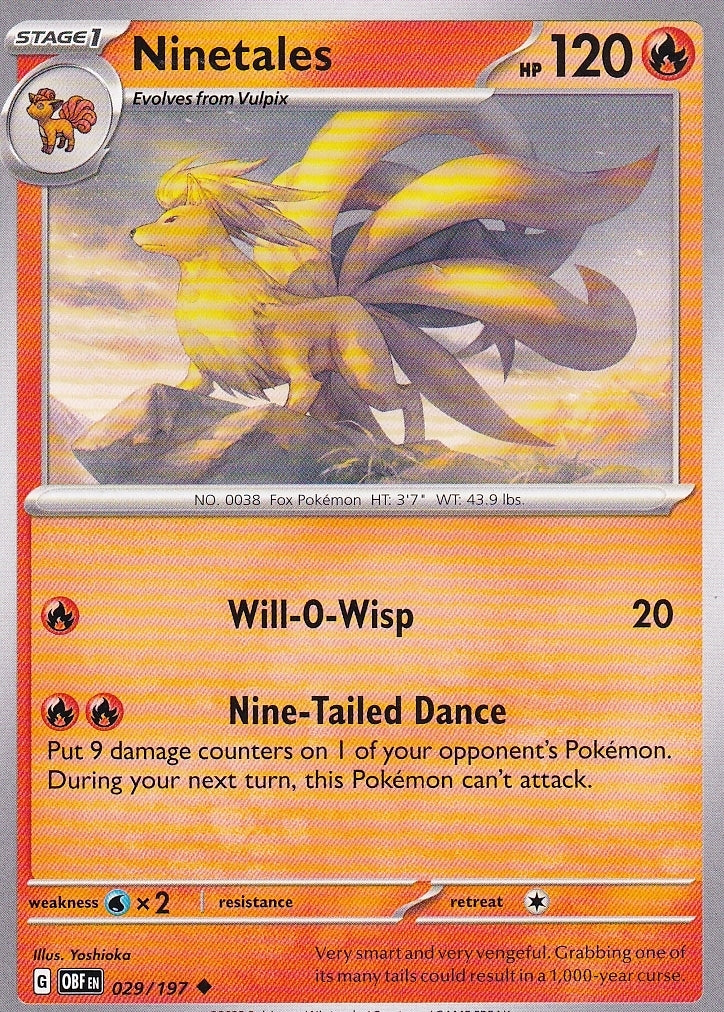 Scarlet & Violet Obsidian Flames 029/197 Ninetales