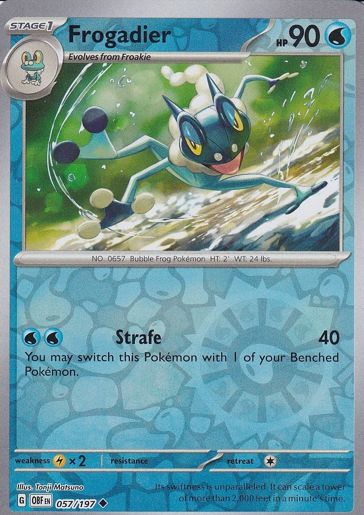 Scarlet & Violet Obsidian Flames 057/197 Frogadier Reverse Holo