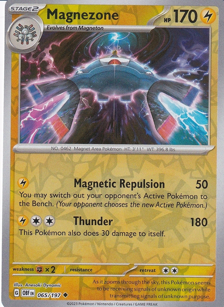 Scarlet & Violet Obsidian Flames 065/197 Magnezone Reverse Holo