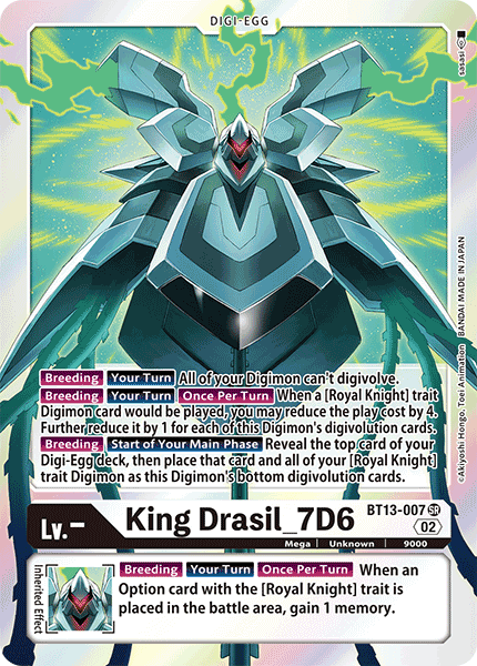 Versus Royal Knights BT13-007 King Drasil_7D6