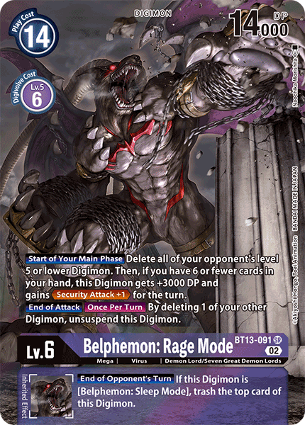 Versus Royal Knights BT13-091 Belphemon: Rage Mode