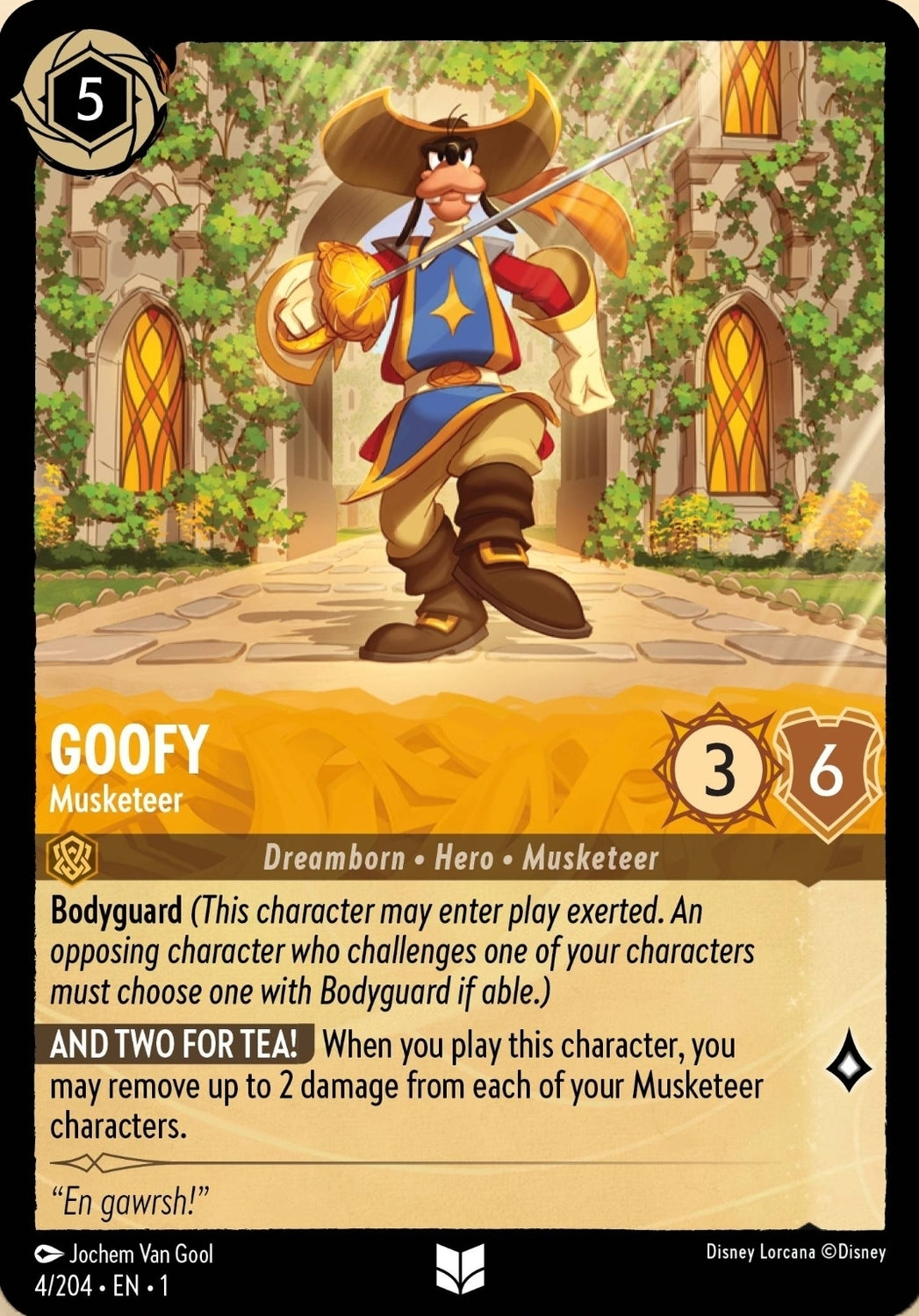 Disney Lorcana The First Chapter 004/204 GOOFY Musketeer