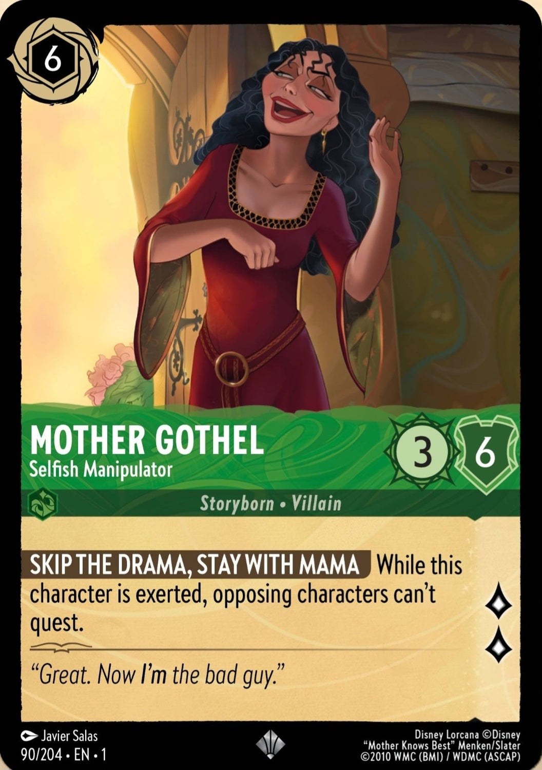 Disney Lorcana The First Chapter 090/204 MOTHER GOTHEL Selfish Manipulator Foil