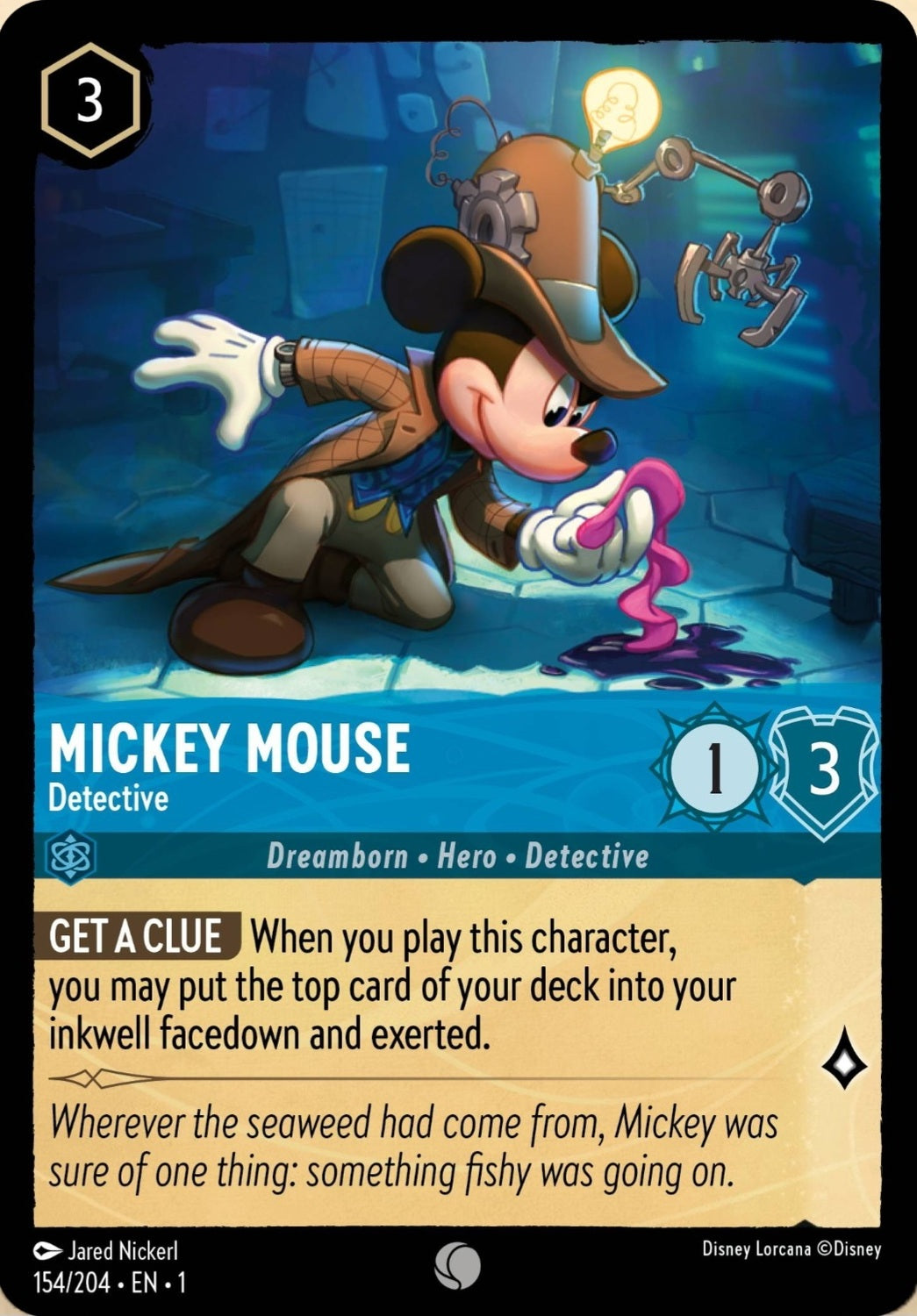 Disney Lorcana The First Chapter 154/204 MICKEY MOUSE Detective