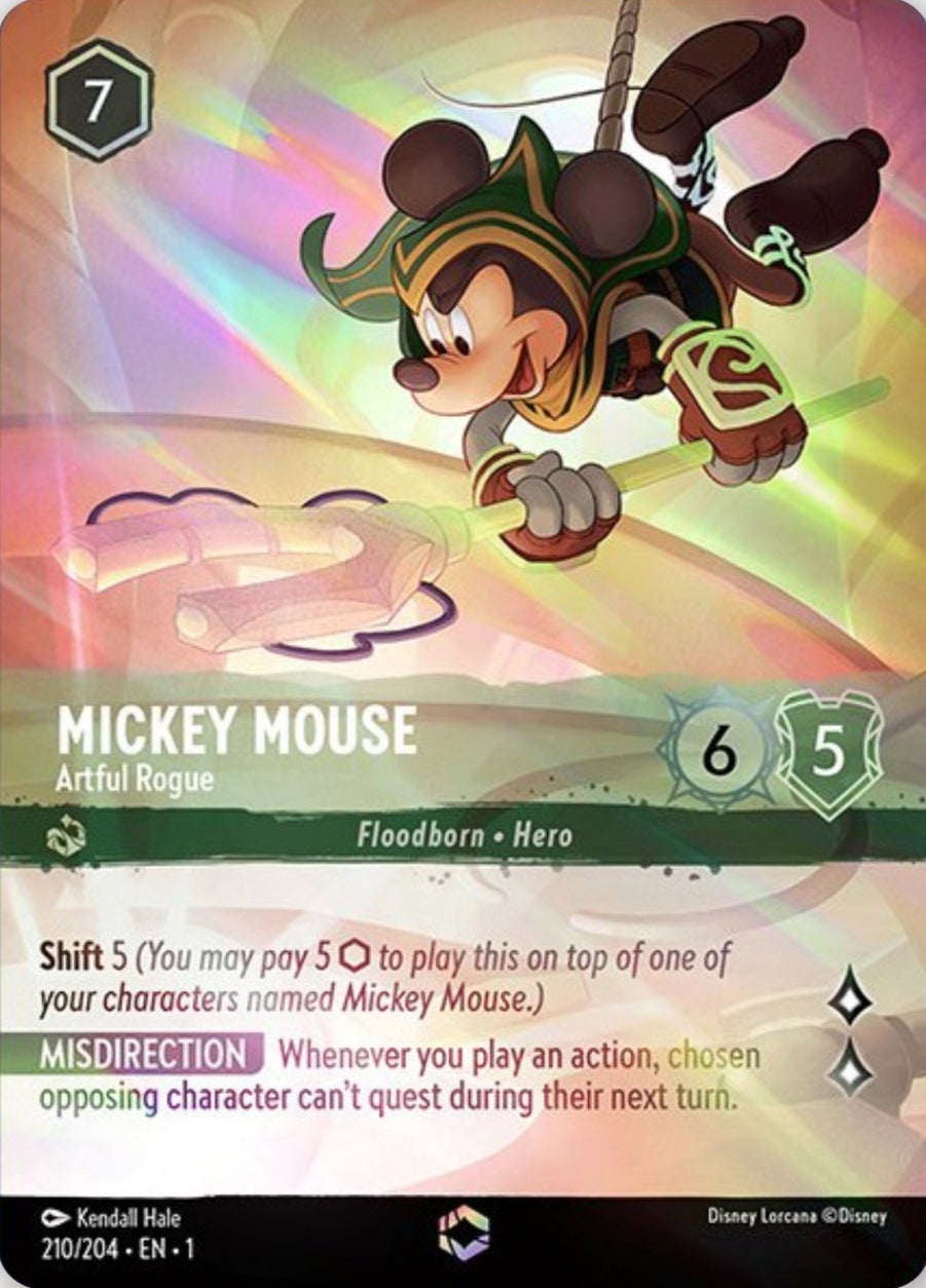 Disney Lorcana The First Chapter 210/204 MICKEY MOUSE Artful Rogue