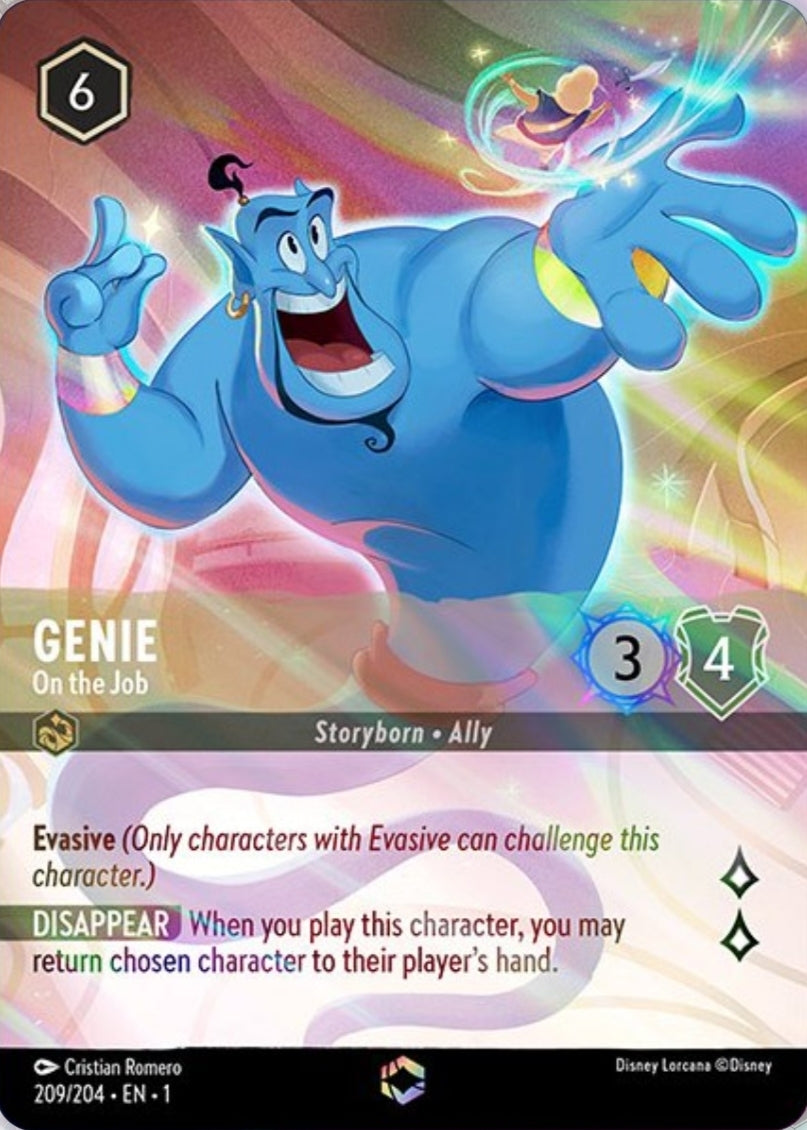 Disney Lorcana The First Chapter 209/204 GENIE On The Job