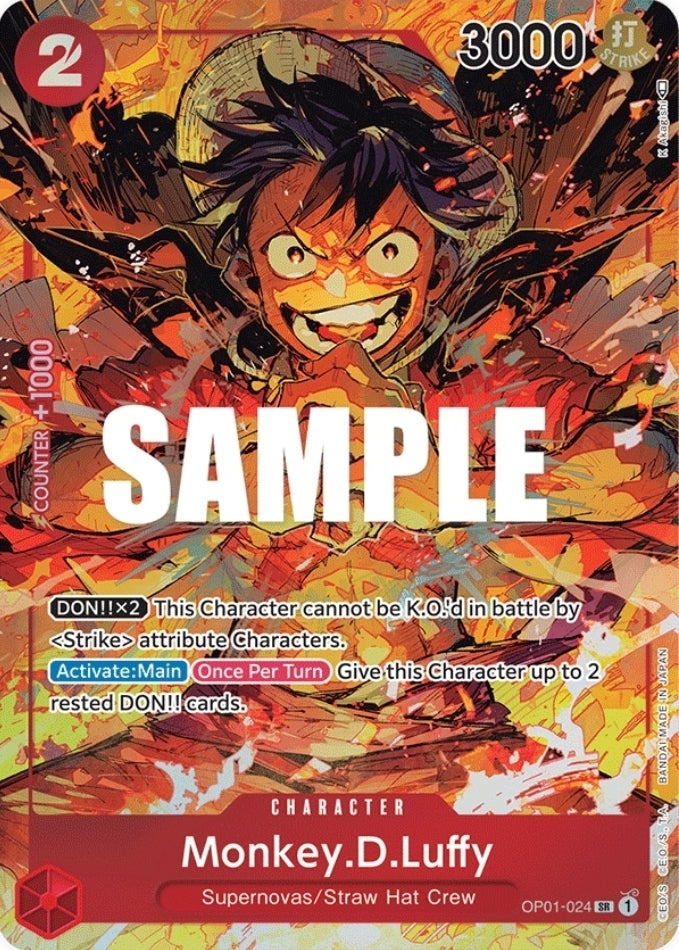 OP01-024 | SR | CHARACTER Monkey.D.Luffy Alternate art