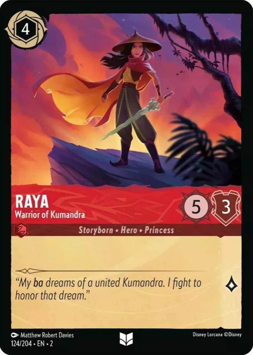 Disney Lorcana Rise Of The Floodborn 124/204 RAYA Warrior Of Kumandra