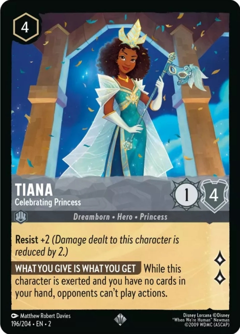 Disney Lorcana Rise Of The Floodborn 196/204 TIANA Celebrating Princess