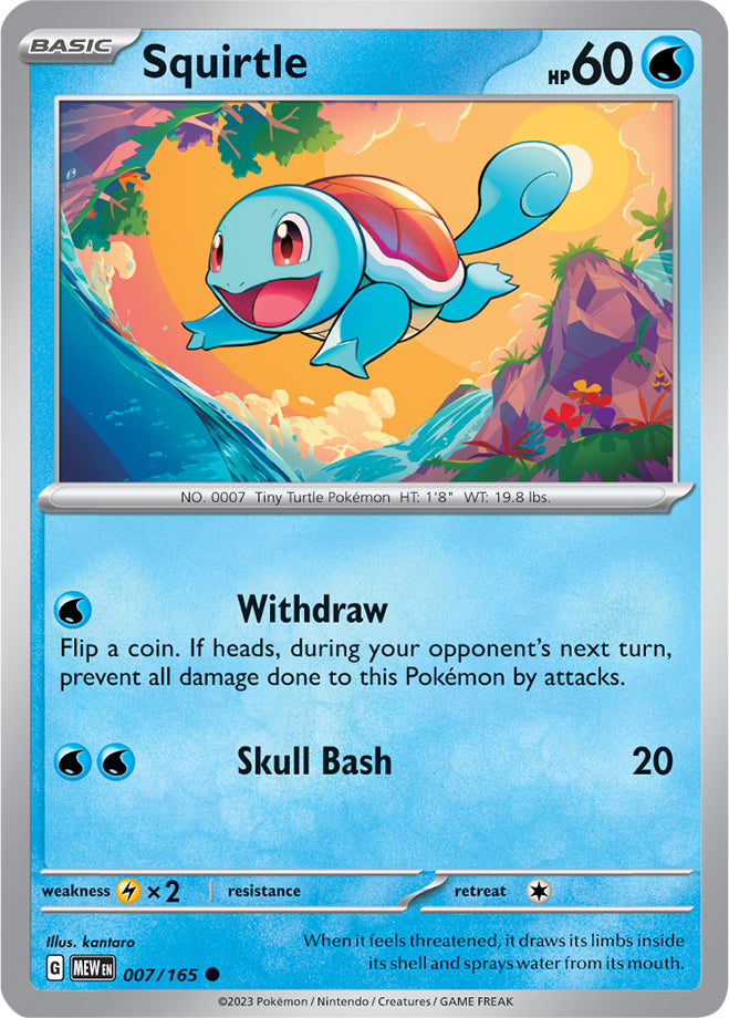 Scarlet & Violet-151 007/165 Squirtle Reverse Holo